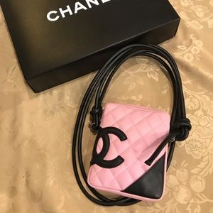 💯%Authentic CHANEL Quilted Bicolor Cross Body Bag